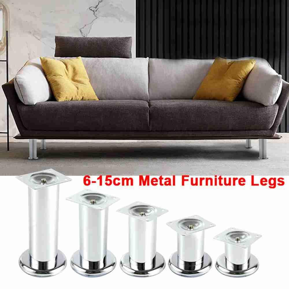 Solighter Furniture Kaki Perlengkapan Rumah Tahan Lama Pengganti Peninggi Tinggi Kaki Chrome