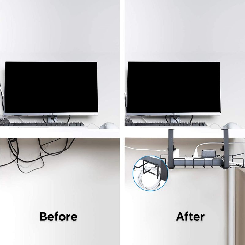 Deskmout Cable Management Tray/Rak Meja multifungsi c80