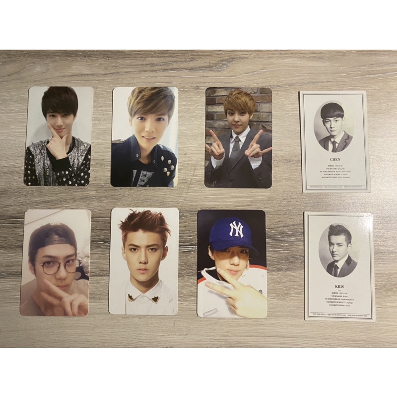 PHOTOCARD EXO (SEHUN, CHEN, KRIS, XIUMIN, LUHAN, SUHO)