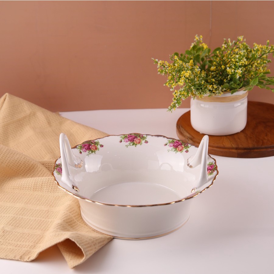 TEMPAT BUAH KERAMIK ROYAL ROSE GARDEN CAPODIMONTE - ABP2013VA/RLS16340N-12