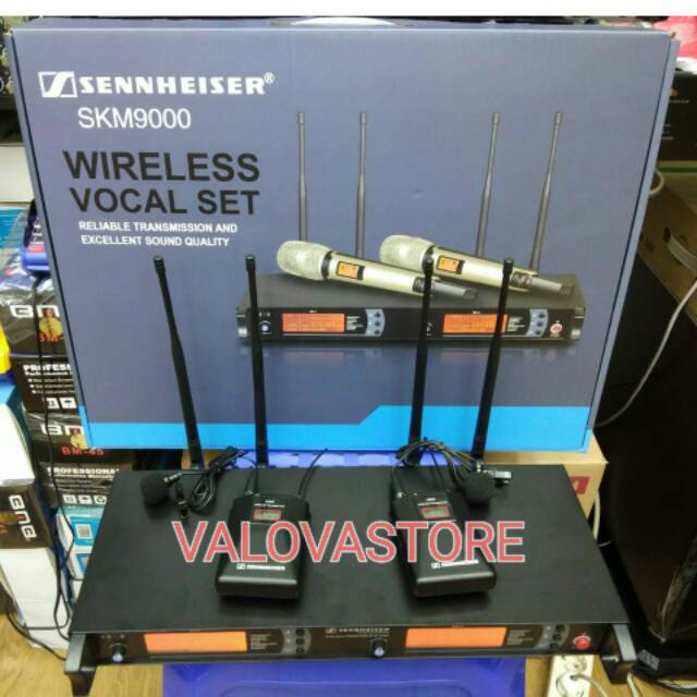 Mic Wireless Sennheiser SKM 9000 2buah mic clip on Multi Channel