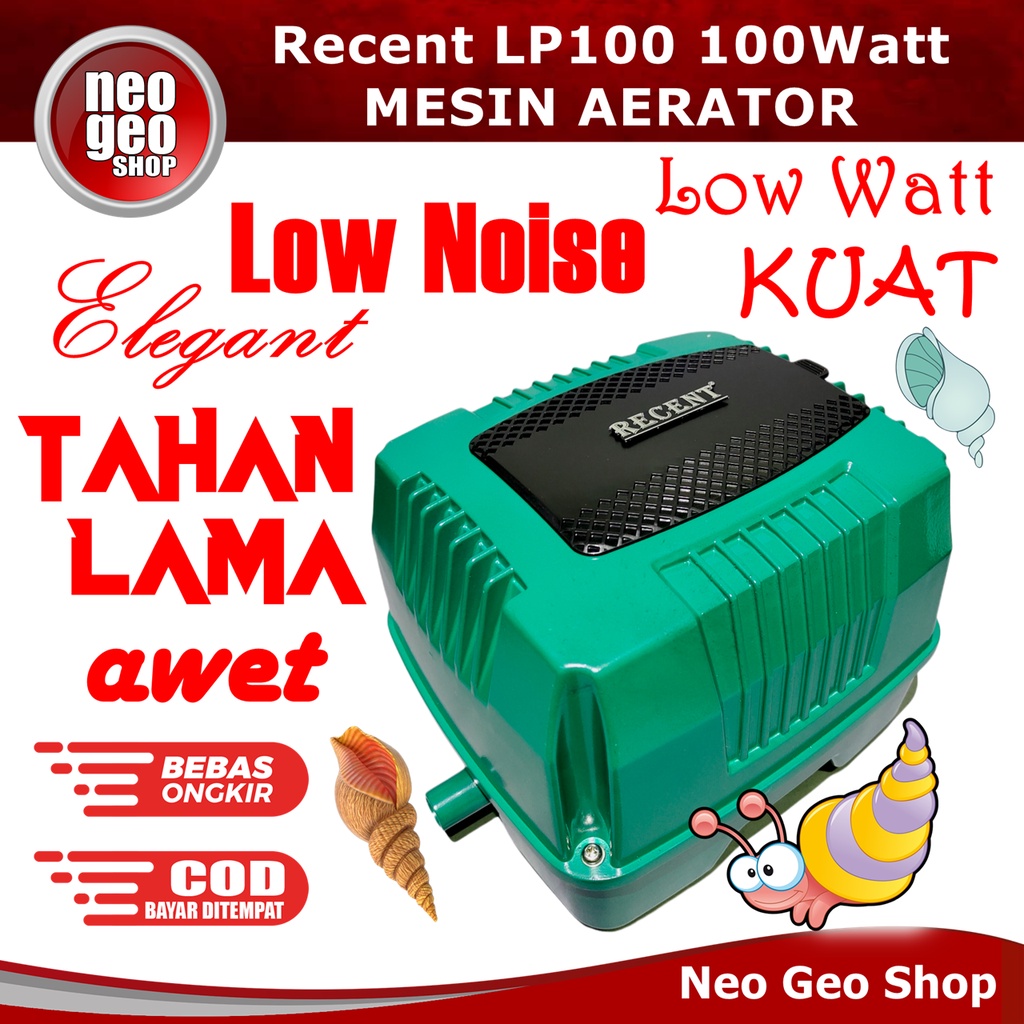 RECENT LP 100 LP100 Mesin Aerator Air Pump Blower Kolam Aquarium