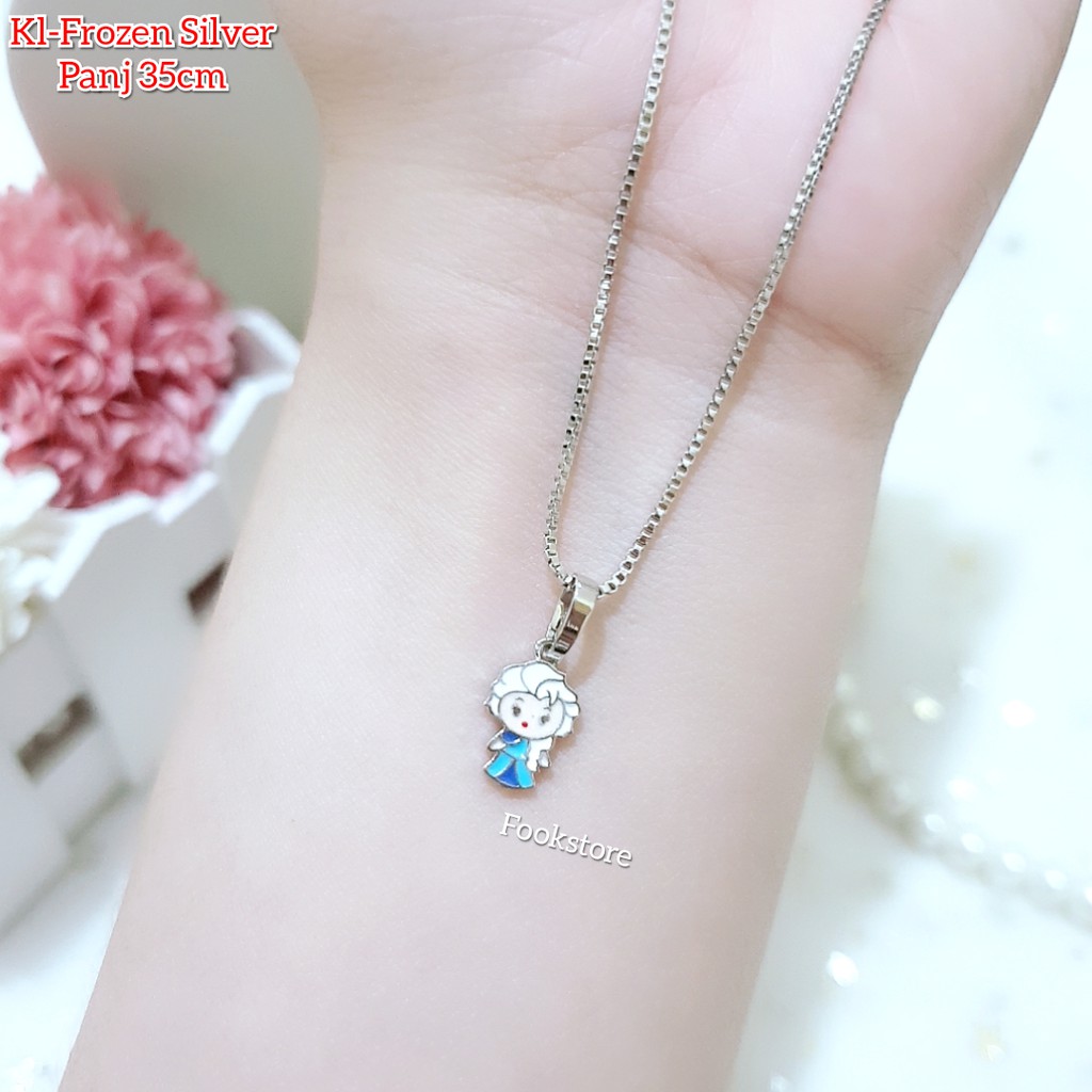 TERLARIS KALUNG ANAK WARNA SILVER MOTIF KARTUN/ANTI ALERGI