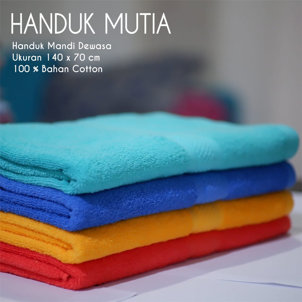 Handuk MUTIA JUMBO 140 x 70 | Handuk Mandi Dewasa Jumbo Cotton Lembut - Bwr