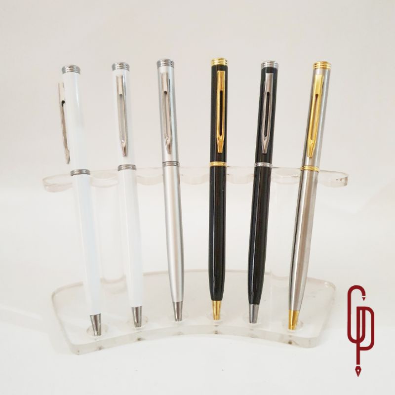 

Pulpen Metal Paku Medium Grafir + Sablon Box Cosmo Kecil