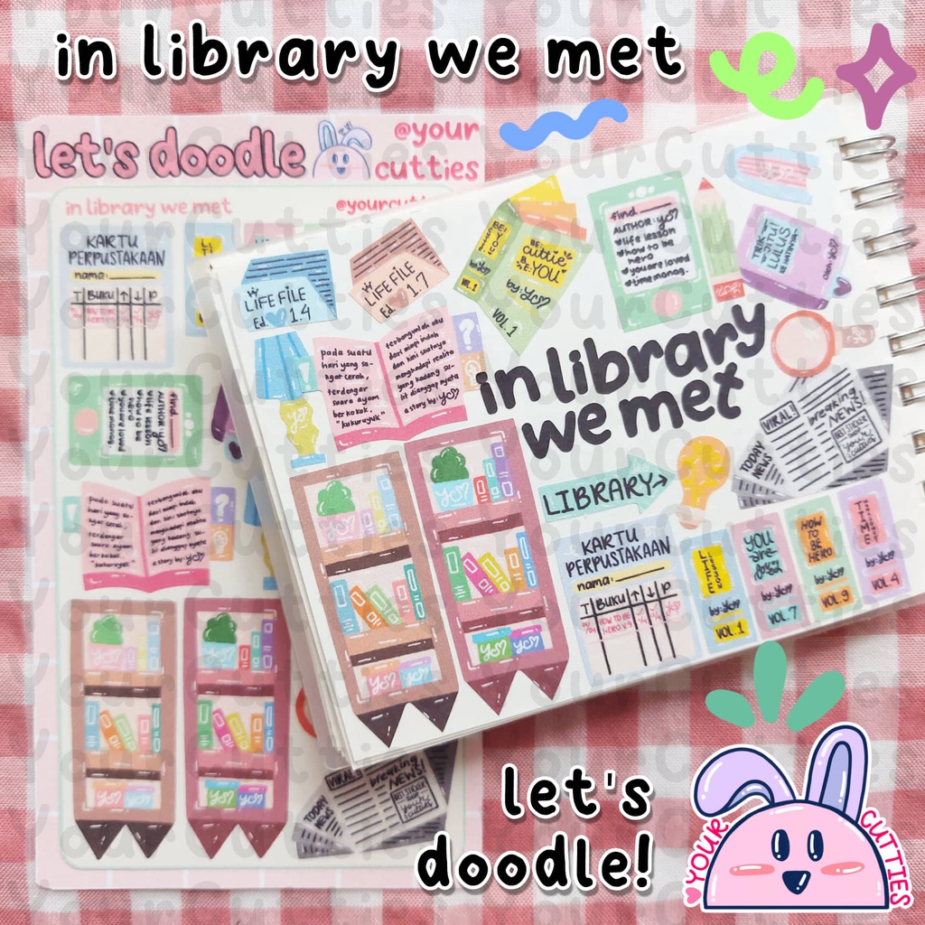 

[SHEET] STIKER IN LIBRARY WE MET PERPUSTAKAAN BUJO PLANNER LUCU MURAH