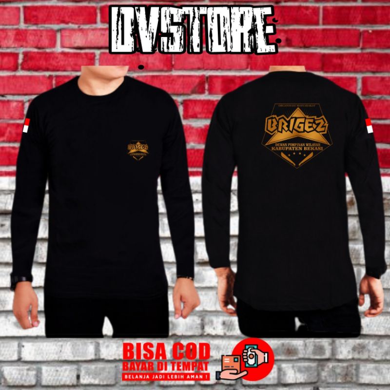 Brigez Kab Bekasi//Kaos Brigez Kab Bekasi//Kaos Ormas Brigez//Kaos Tangan Panjang//Kaos Murah Berkua