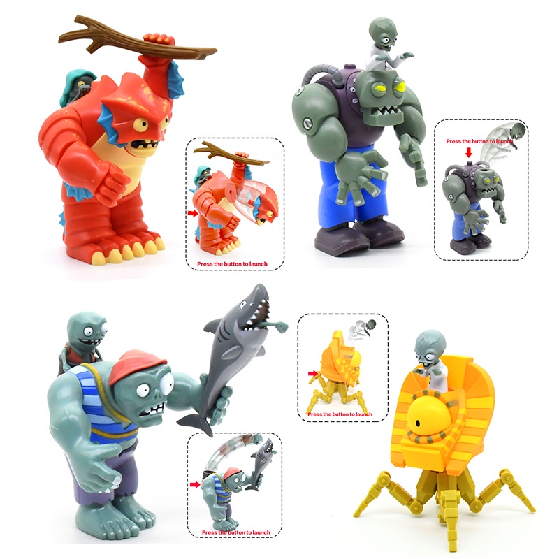 1pc Mainan Action Figure Model Plant Pirate Peashooter gatling pea shooter Zombie boss Untuk Anak Laki-Laki