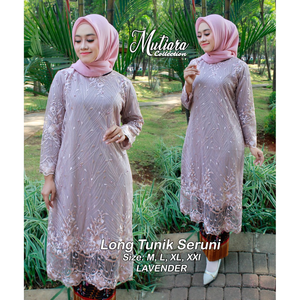 NEW KEBAYA SERUNI II - KEBAYA TULLE MUTIARA PREMIUM - PAKAIN PESTA TERPOPULER - KEBAYA MODERN