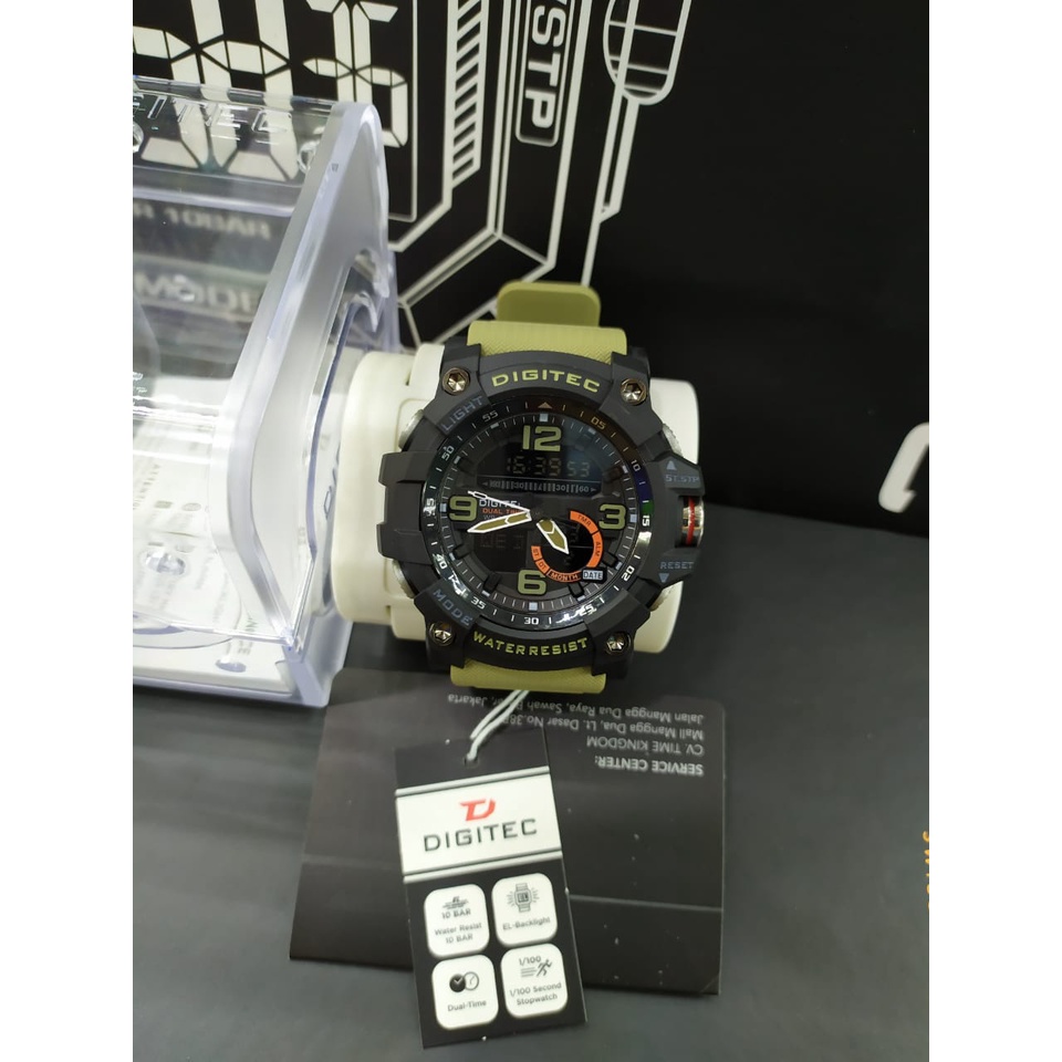 JAM TANGAN PRIA DIGITEC DG 2102 DUAL TIME ORIGINAL