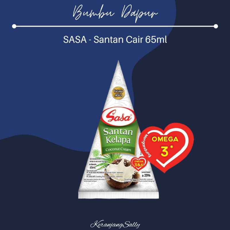 

[1bks x 65ml] SASA Santan Cair 65ml | bumbuvian bumbu dapur