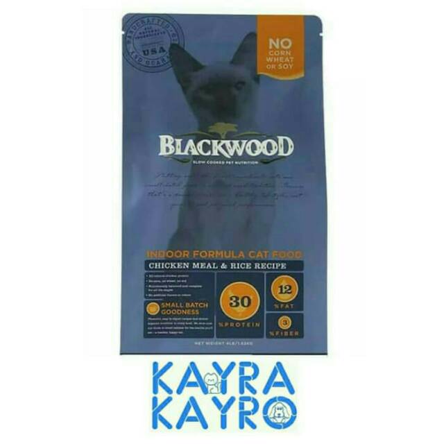Blackwood Indoor Formula Cat Food (Chicken & Rice ) 1.82 kg - Makanan Kucing