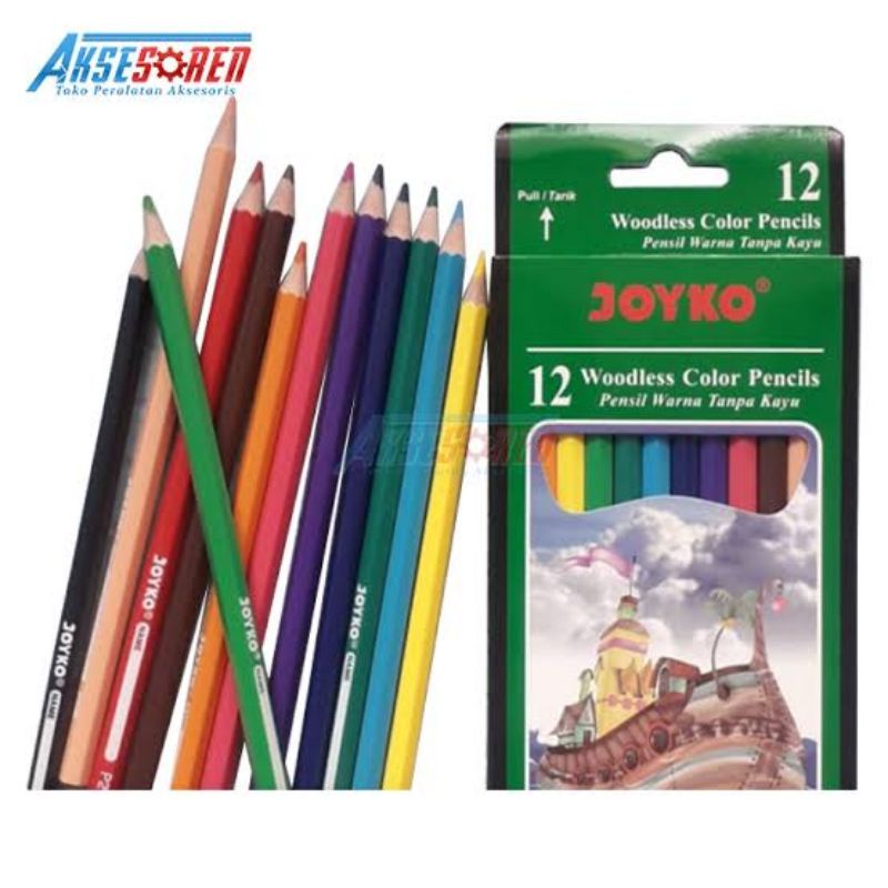 Pensil warna panjang 12 warna joyko cp-103 Pensil Warna