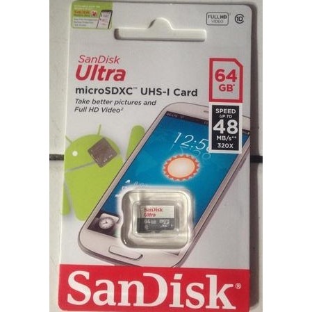 Sandisk Micro Sd 64 Gb Ultra 48mbps Original