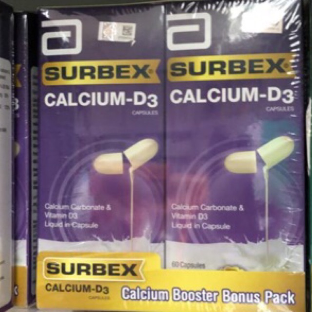 Surbex calcium D3 2 botol @ 60 capsule