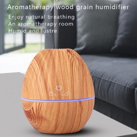 Kongyide Air Humidifier Aromatherapy Diffuser Wood Design 130ml - AJ-510 - Dark Brown