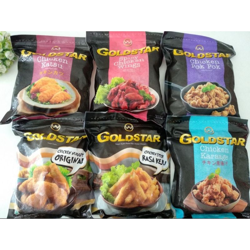 

Goldstar Nugget, Stikie Cheese, Karaage, Katsu, Pokpok, Spicy Wings 500 gr