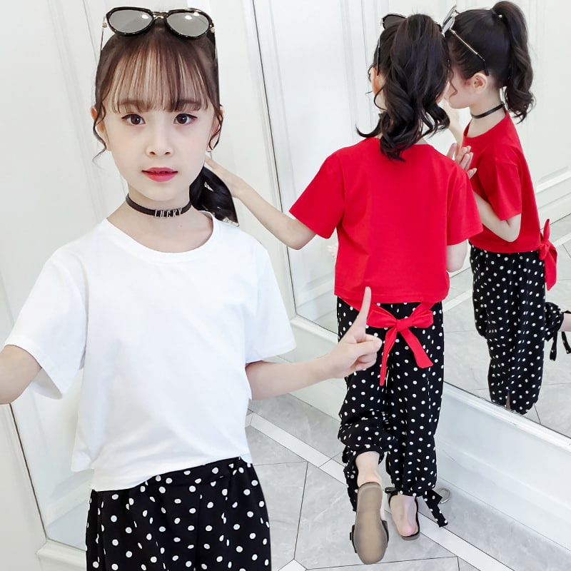 Promo !! Setelan baju anak cewek / setelan ordinary polos daily ukuran 2-5tahun / Setelan anak import korean