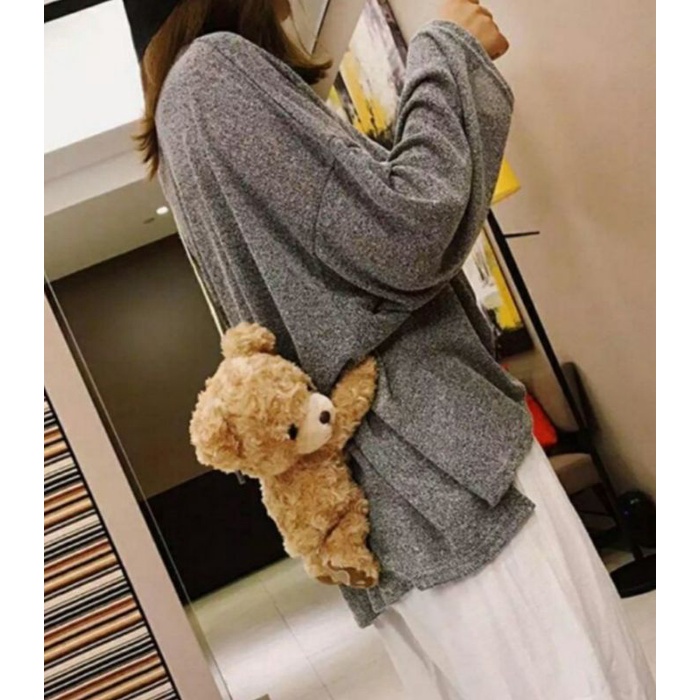 TAS SELEMPANG BERUANG TEDDY BEAR / TAS SELEMPANG TEDDY BEAR  BERUANG / TAS BONEKA / TAS SELEMPANG MINI