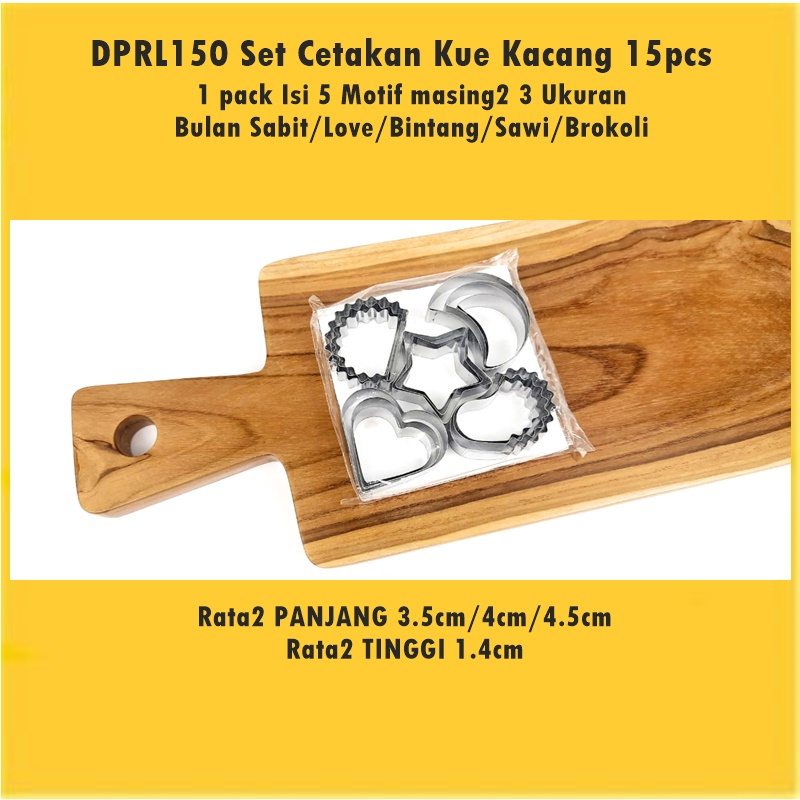 Set Cetakan Kue Kacang/Cetakan Kue Kering Motif 15pcs