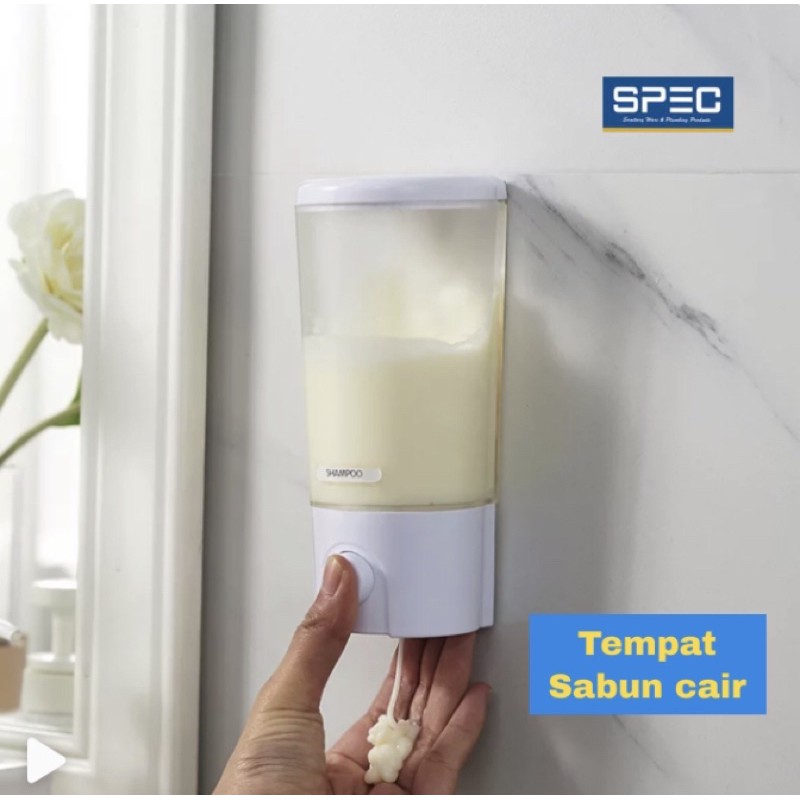 SPEC 9117 Tempat Sabun Cair Dinding Putih / Wall Soap Dispenser White