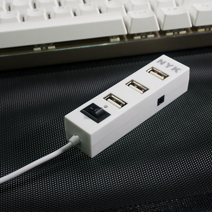 Usb hub 2.0 nyk H-8 1.2m cable on off