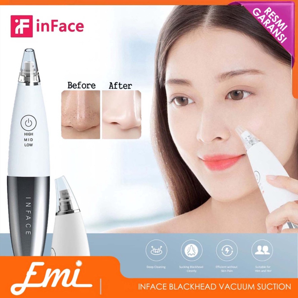 InFace MS7000 Blackhead sedot komedo Vacuum Suction Removal Scar Acne By EMI