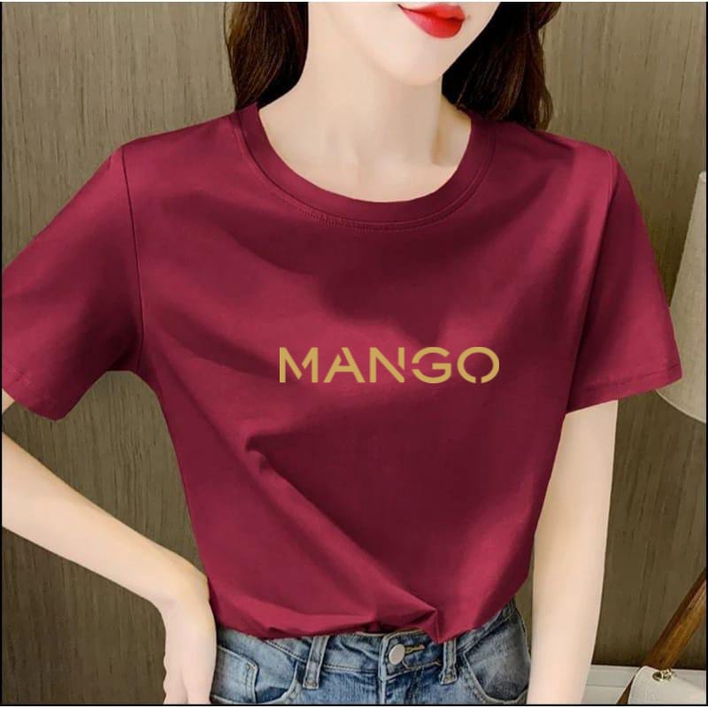 kaos oblong  MANGO GOLD / kaos cewe / kaos kekinian / kaos terlaris - alipio fashion