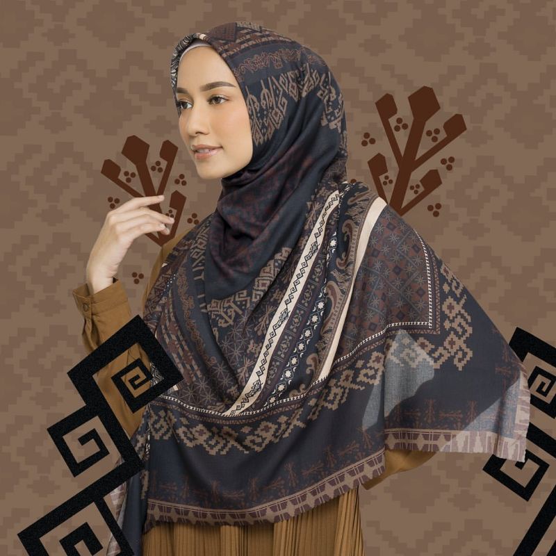 Heaven Lights Hijab HL Hijab Voal Premium Hijab Voal Motif Hijab Segi Empat Voal Ultrafine Voal