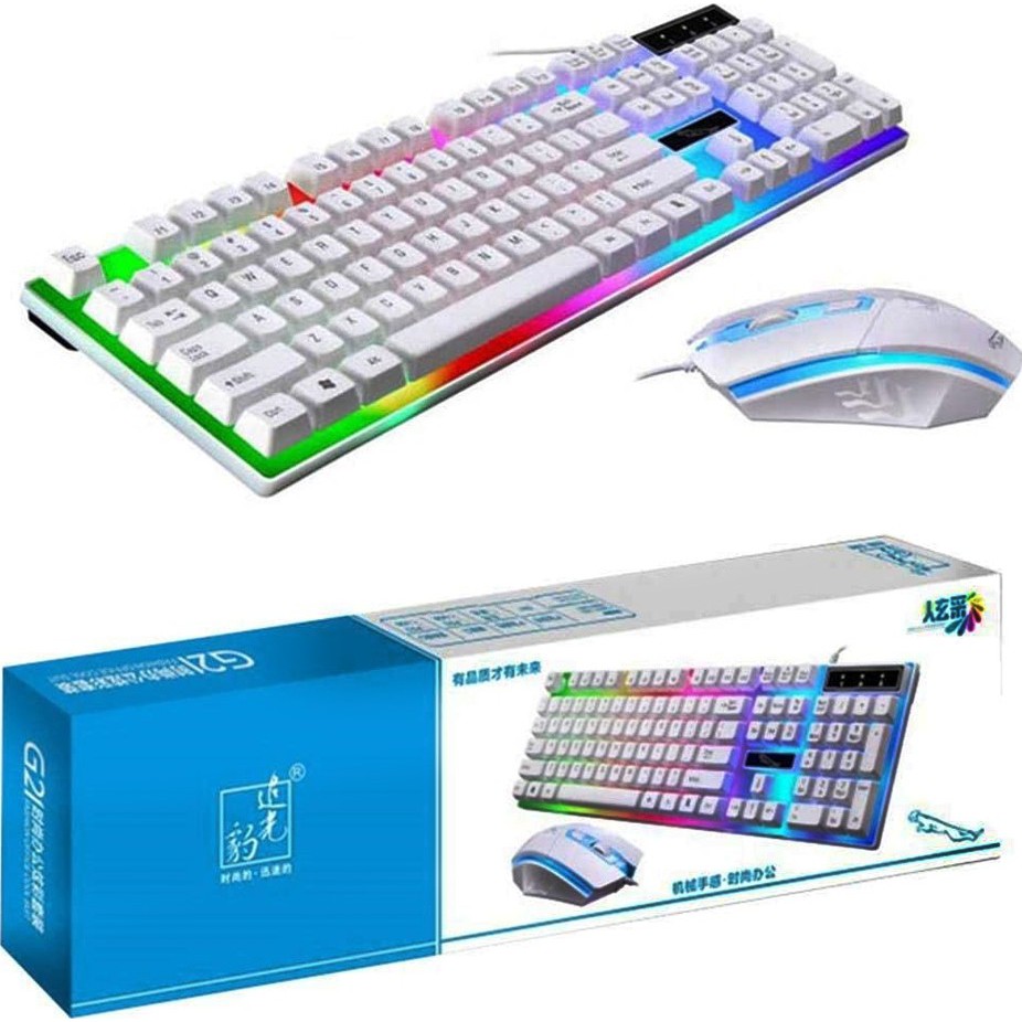 &lt; M.A &gt;keyboard mechanical komputer Set Gaming Mouse dan Keyboard USB Cable RGB