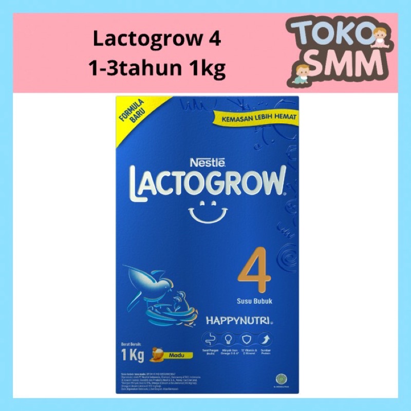 

Nestle LACTOGROW 4 Happynutri Susu Pertumbuhan Anak 3-5 Tahun 1000gr - SMM MART