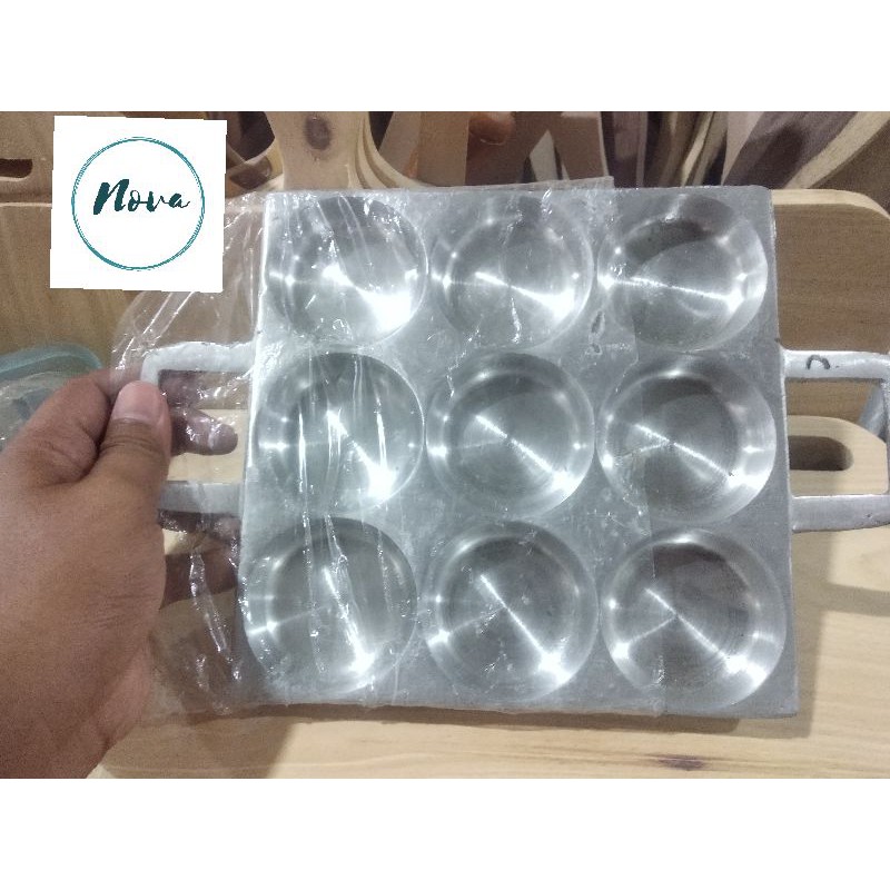 Cetakan Loyang Kue Samir / Lumpur Tebal 9 Lubang