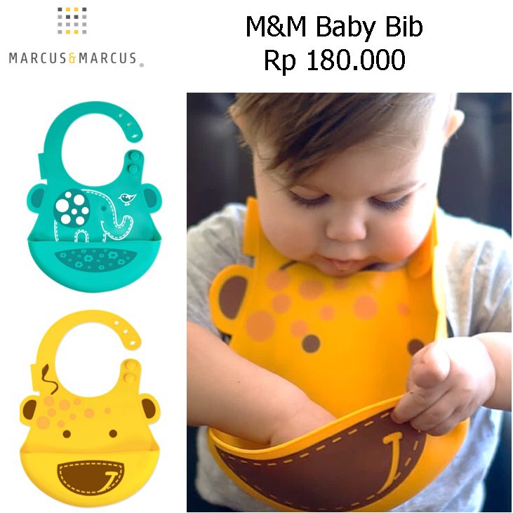 MARCUS &amp; MARCUS Bib / Celemek Bayi Silikon