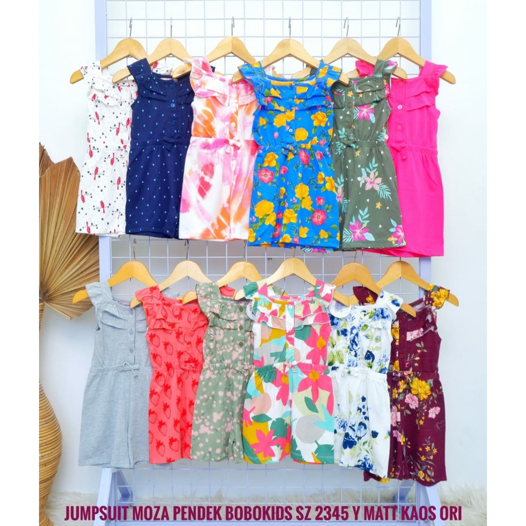Jumpsuit anak panjang dan pendek usia 1-5 tahun-2