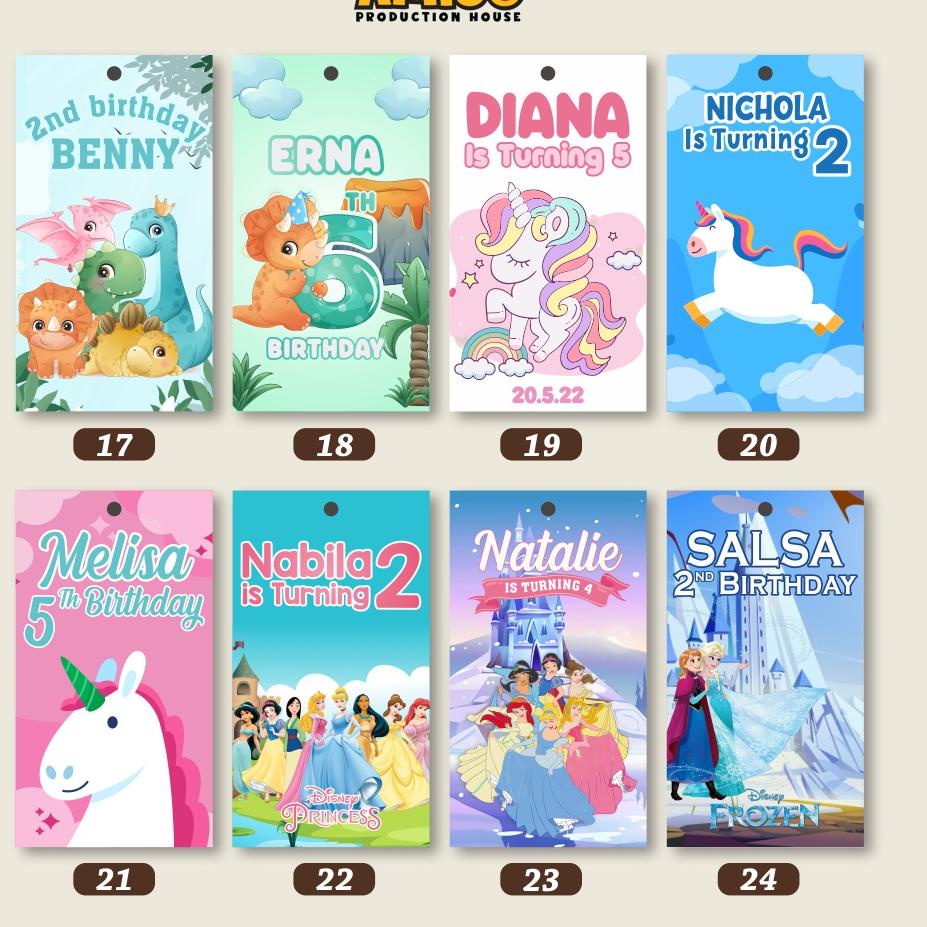 

(BIG SALE!) Hang Tag Ulang Tahun Anak Tag Ultah Birthday Tag Free Custom Nama