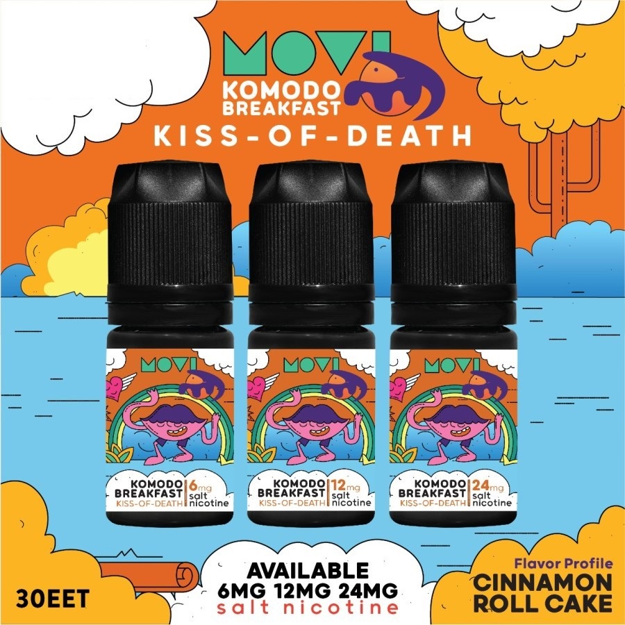 LIQUID KOMODO BREAKFAST KISS OF DEATH SALT NIC CINNAMON ROLLCAKE - 30ML