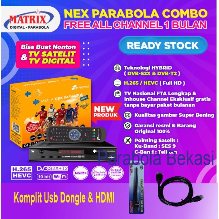 Receiver Nex Parabola Combo ( DVB S2 &amp; DVB T2 )