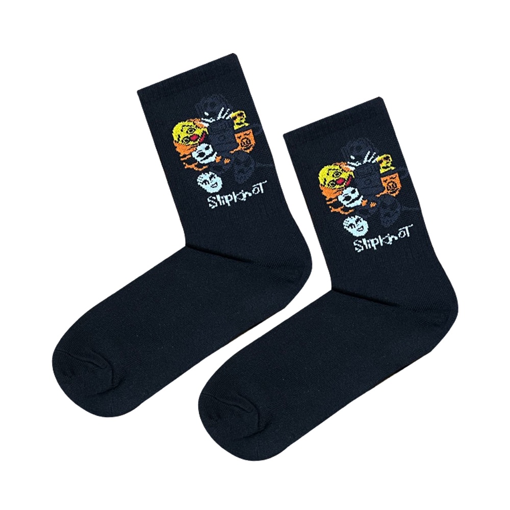 Kaos Kaki Band Metal Slipknot Socks Skate Old School Sekolah Kerja Motif