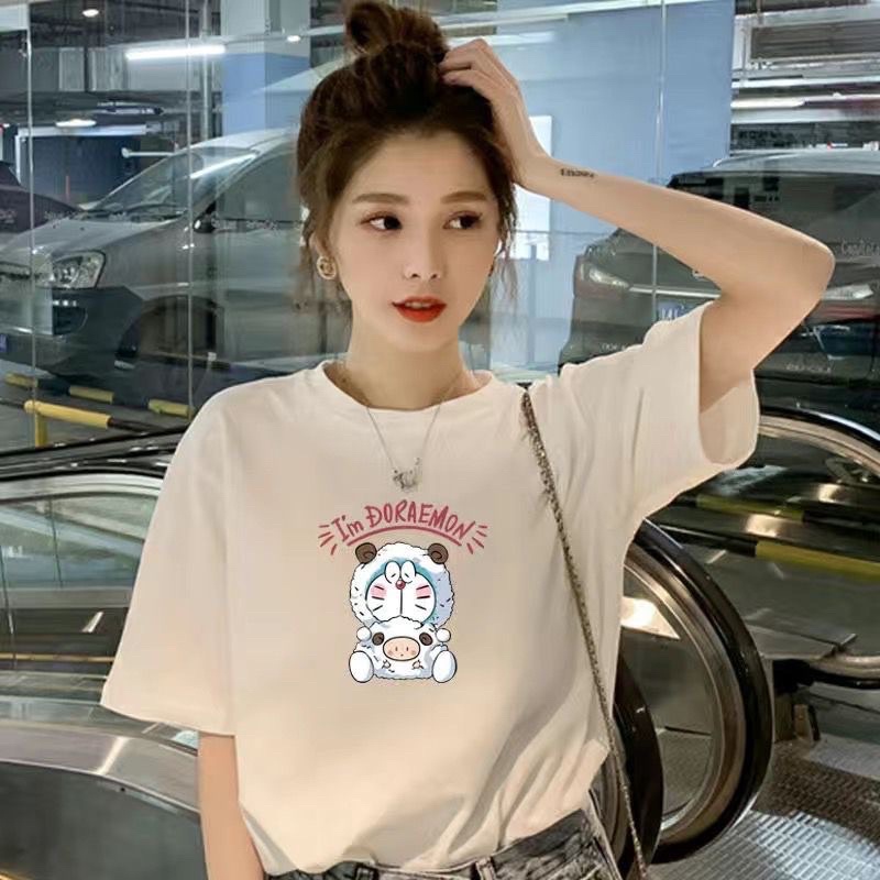 THISTLE - Oversize Tee Tshirt Wanita Model Longgar Motif Doraemon