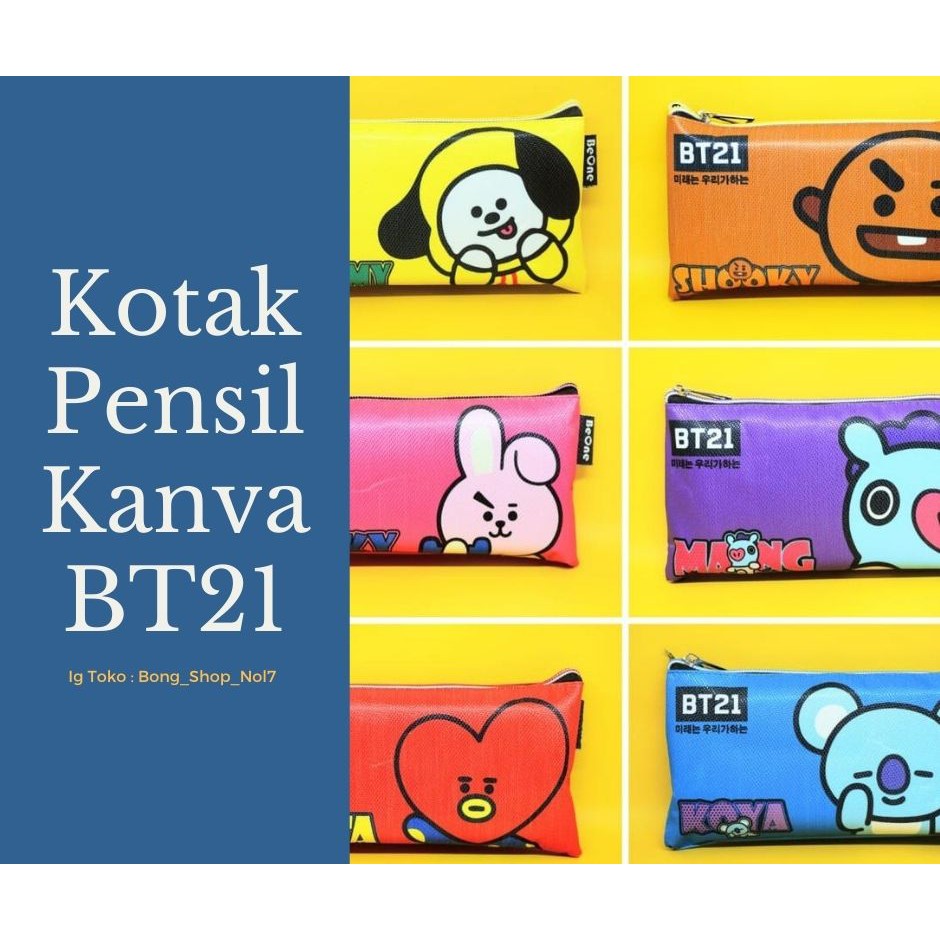 

Tempat Pensil BT21|Kotak Pensil BT21|Tempat Pencil Lucu Kanvas