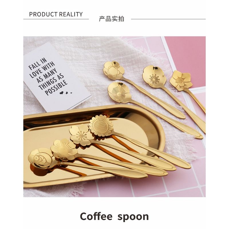 Tea Spoon Mewah / Sendok Teh Bunga Model Terbaru / Sendok Lucu / Sendok Cantik