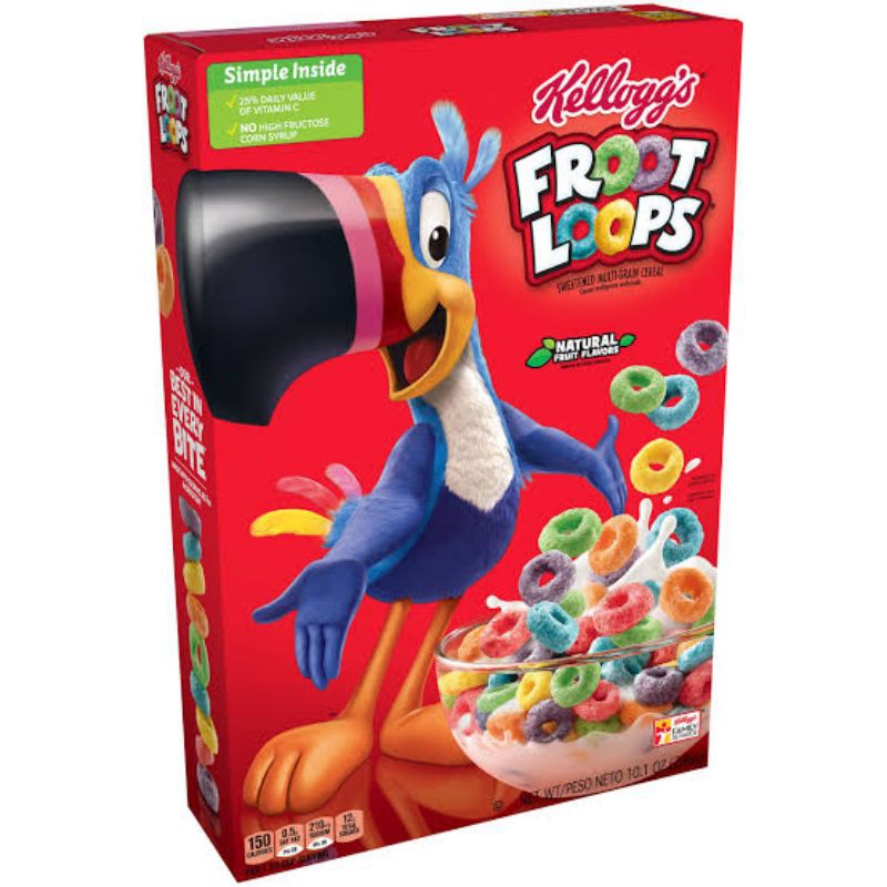 

KELLOG'S FROOT LOOPS IMPORT NATURAL FRUIT FLAVOURS 10.1oz
