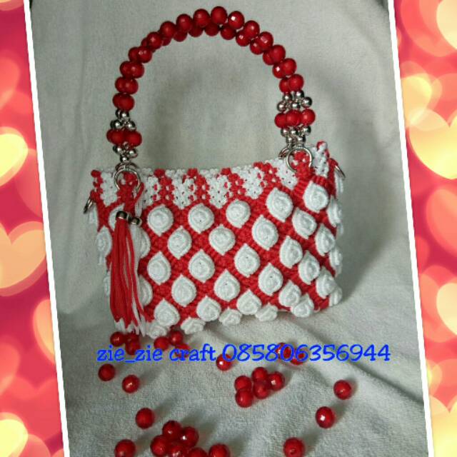 

Handmade tali kur motif mawar