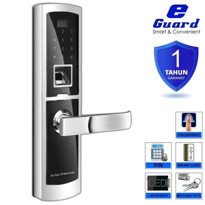 E-Guard Smart Digital Door Lock Fingerprint Kuncipintu Digital 1604S