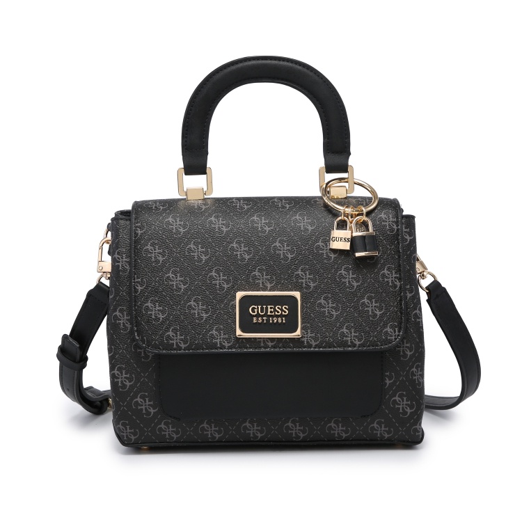 PGBAGS_TAS SELEMPANG WANITA IMPORT GGUESS TYREN TOP HANDLE LOGO-PRINT CROSSBODY/IMPORT#109848