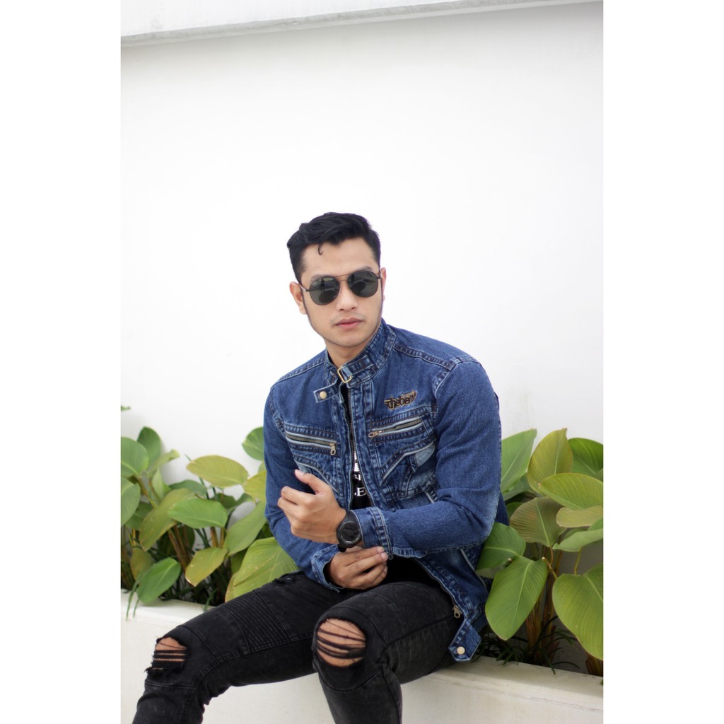 TURUN HARGA ! JAKET JEANS SLETING THE BERRY - JAKET JEANS PRIA - JAKET DENIM - BISA BAYAR DI TEMPAT