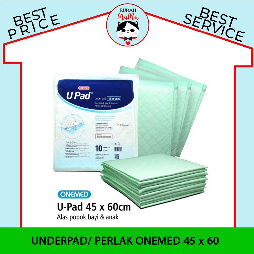 ALAS KANDANG UNDERPAD TRAINING PAD POPOK ONEMED 45x60 HARGA EKONOMIS ECERAN