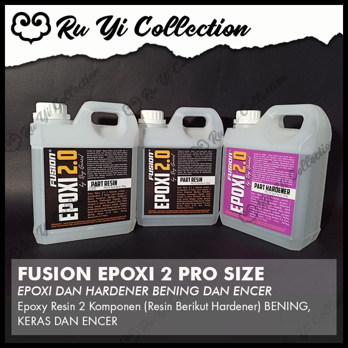 FUSION 2 Epoxy Epoxi Resin Bening Encer 3kg