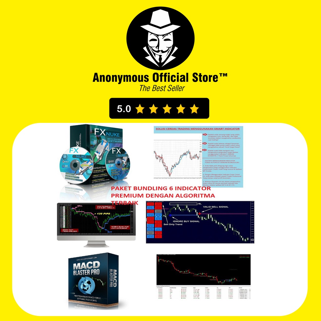 BUNDLE PREMIUM INDIKATOR TRADING MT4 FOREX INDICATOR ROBOT FBS SIGNAL OCTA FX