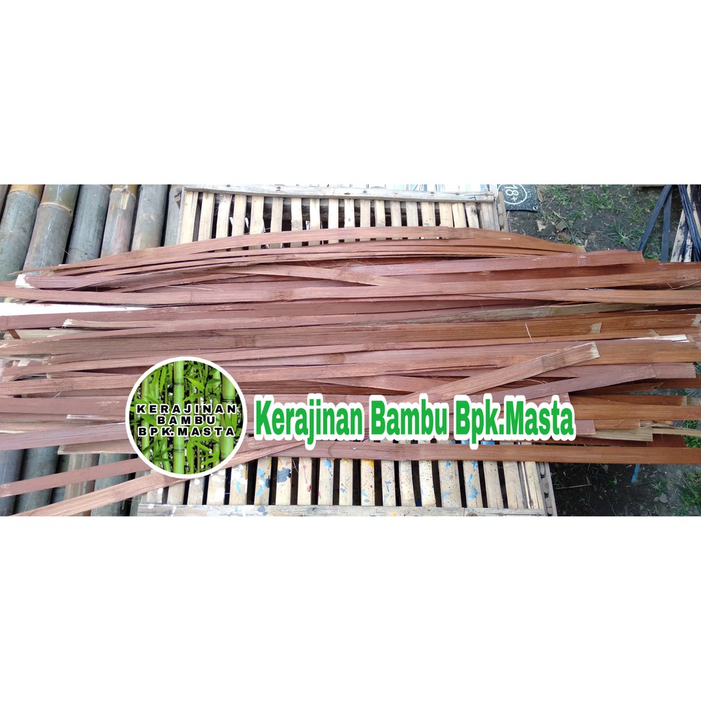 Iratan Anyaman Bambu Bilik Warna Coklat